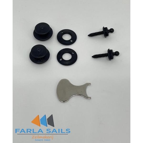 2x black Loxx Security Lock - Strap Lock - Slot voor gitaarband-Gitaarband-Gitaar.