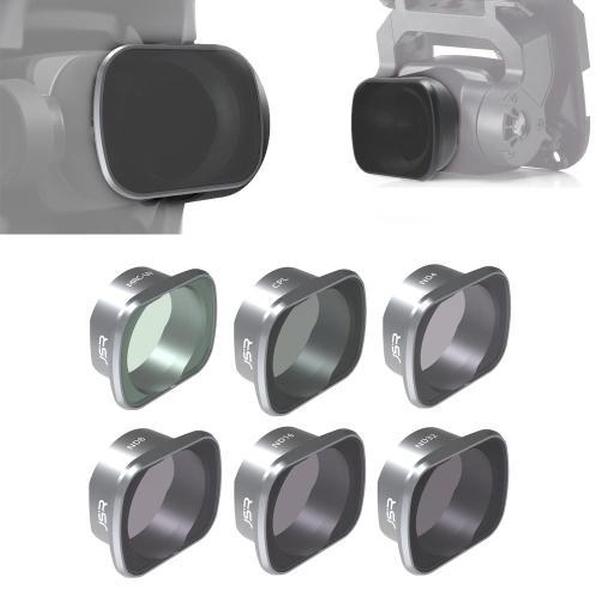 JSR KS 6 in 1 ND4 + ND8 + ND16 + ND32 + MCUV + CPL lensfilter voor DJI FPV, aluminium frame