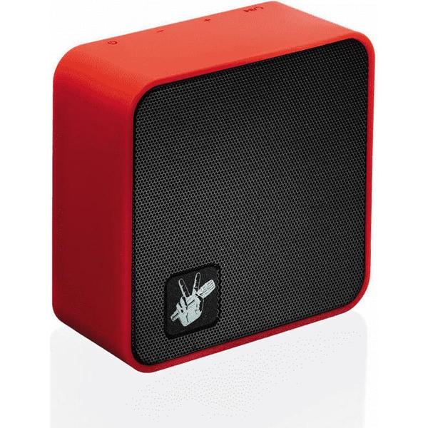 The Voice Draadloos Bluetooth Speaker - Rood - 9 x 9 x 4 cm