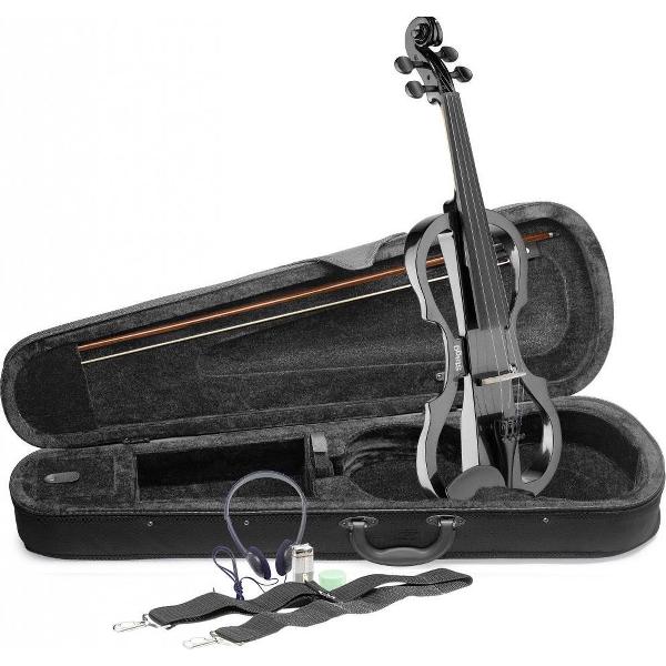 Stagg elektrische viool (zwart) inclusief case & hoofdtelefoon