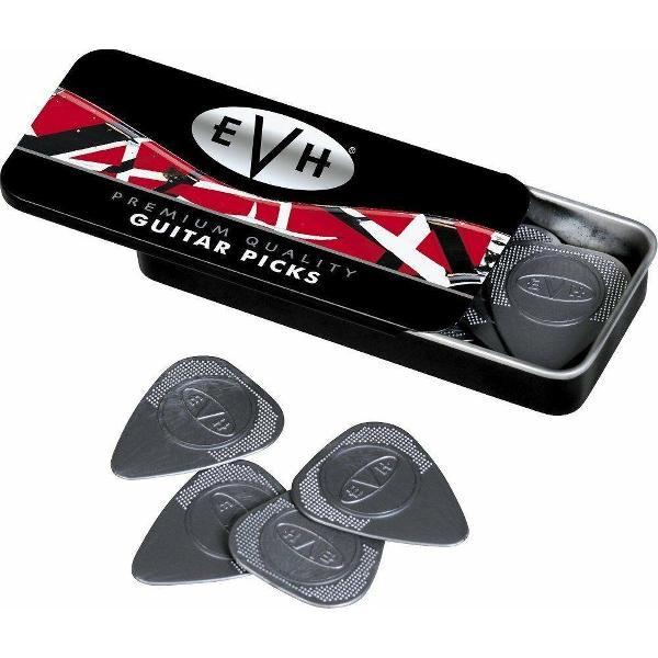 Eddie van halen EVH opbergblikje met plectrums 0.60 mm