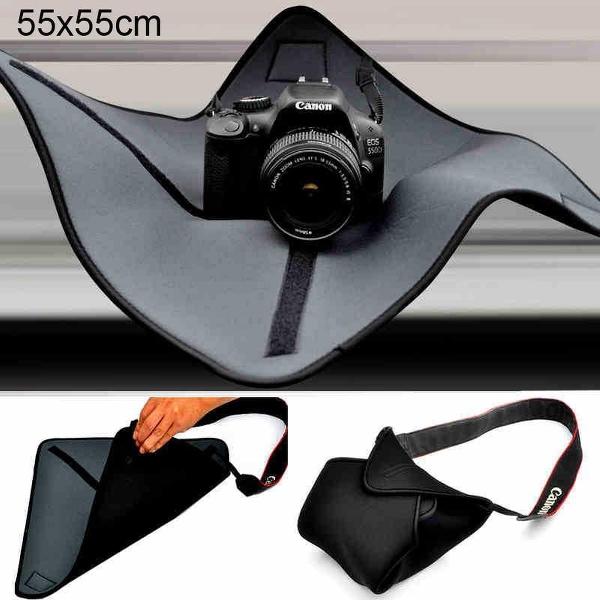 Schokbestendige neopreen tas Magic Wrap deken voor Canon / Nikon / Sony cameralens, maat: 55 x 55 cm