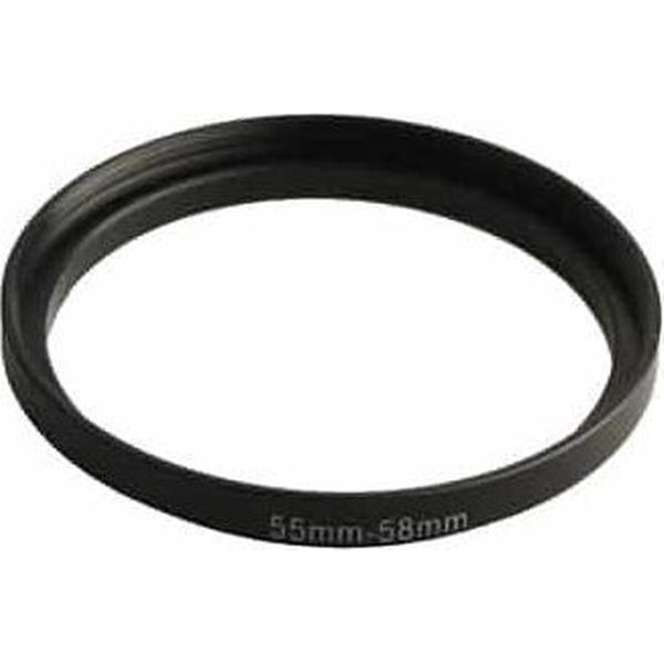 55 mm-58 mm lensstapring (zwart)