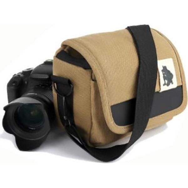 Universele DSLR Camera Schoudertas Canvas Foto Handtas, Externe afmetingen: 19 x 17 x 10 mm (Dark Khaki)