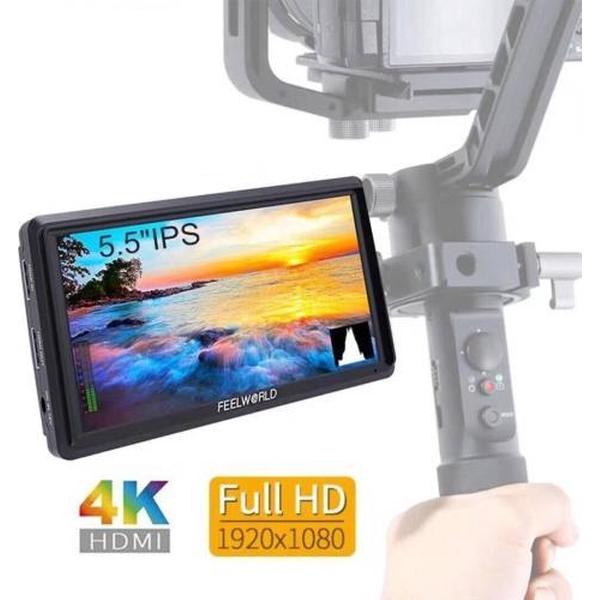 FEELWORLD FW568 5,5 inch Op Camera Veld DSLR Monitor Klein Full HD 1920x1080 IPS Video Focus Assist 4K HDMI