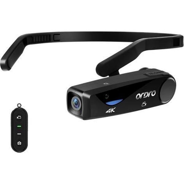 ORDRO EP6 Head-Mounted WIFI APP Live Video Slimme sportcamera met afstandsbediening (zwart)