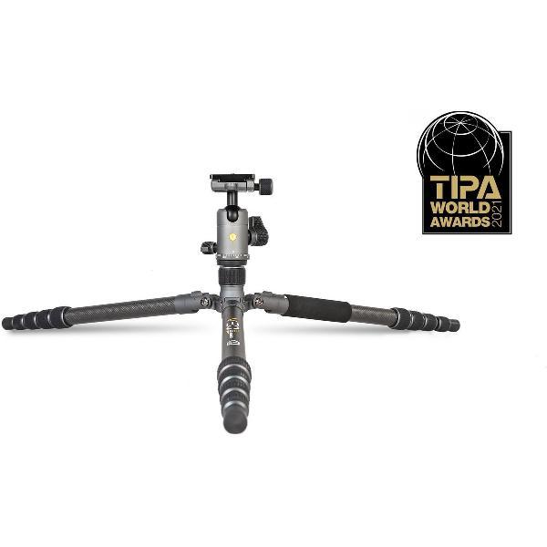VEO 3GO 265HCB Carbon Reisstatief 3in1 met Balhoofd (BH-120) + Vlog-Selfiestick 12kg Max