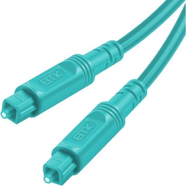 By Qubix - Digital Toslink Optical kabel 10 meter / toslink audio male to male / Optische kabel - Blauw