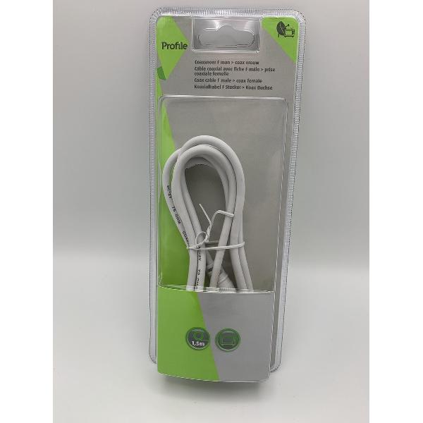 Profile - Coaxsnoer met F aansluiting (man) en coax-stekker (man)