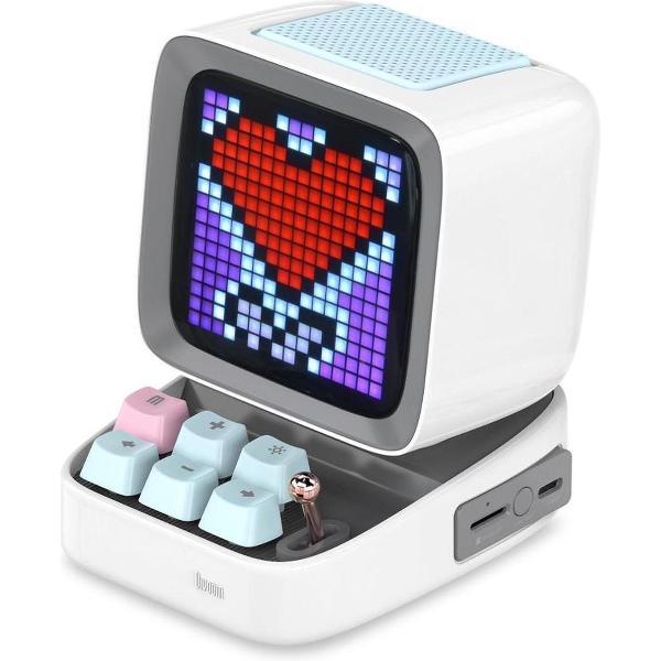 Divoom® Ditoo Draagbare Bluetooth Speaker Met Retro Pixeldisplay - Retro Games - Retro Radio Inclusief Opbergdoos - Wit