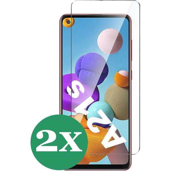 Samsung A21S Screenprotector - Samsung Galaxy A21S Screen Protector Glas - 2 Stuks