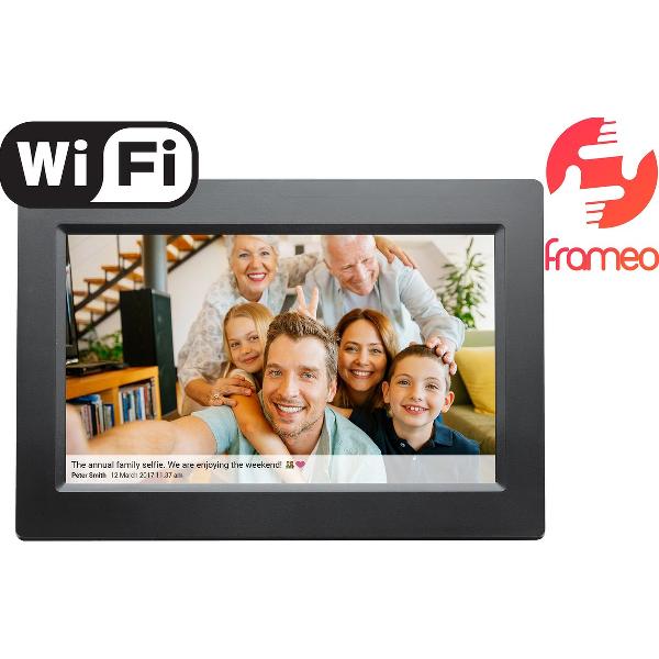 Denver PFF-1010 Black - Digitale Fotolijst - Fotokader - 10.1 inch - IPS touchscreen - met Frameo software - Zwart