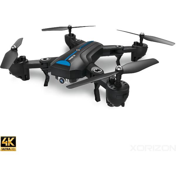 Xorizon XZ6 4K GPS drone -4K camera - Drone met camera - Drone met GPS - Sterke 5GHz Wifi FPV verbinding - incl. 2 accu's en Travelcase - Geen vliegbewijs nodig - 215 gram - Zwart
