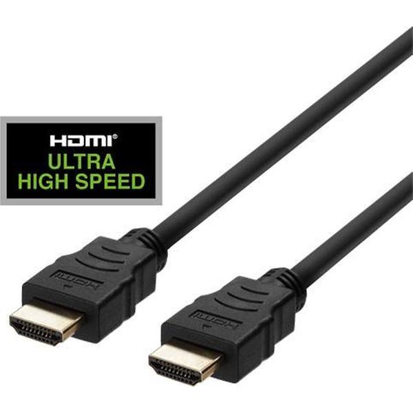 DELTACO HU-10 Ultra High Speed HDMI-kabel - 8K 60Hz - 1 meter - Zwart