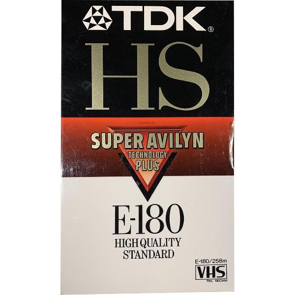 TDK E-180 HS videoband VHS 180min super avilyn hoge kwaliteit