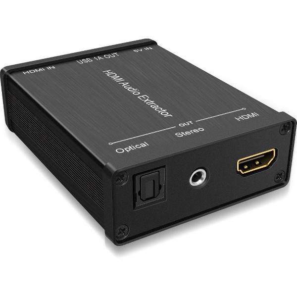 NÖRDIC SGM-114 HDMI Audio Extractor HDMI naar HDMI - 4K in 30 Hz - Zwart