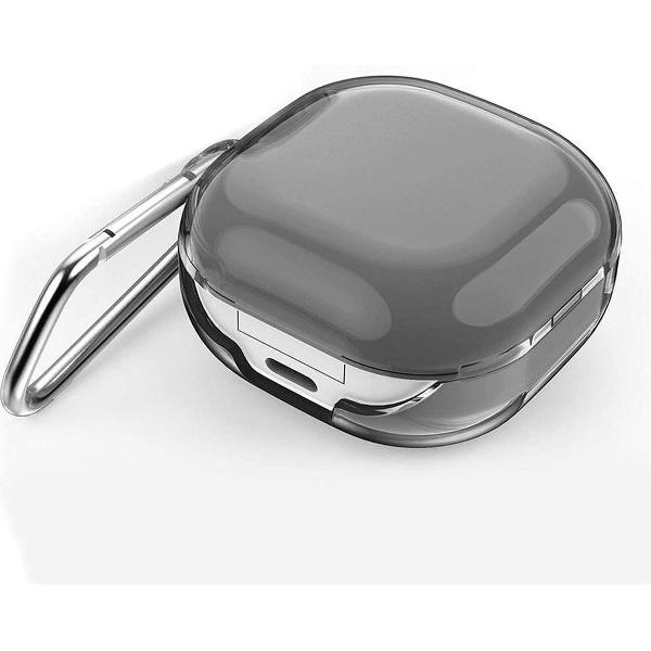 Case Cover Voor Samsung Galaxy Buds Pro / Samsung Galaxy Buds Live - Kunststof Transparant Grijs | Watchbands-shop.nl