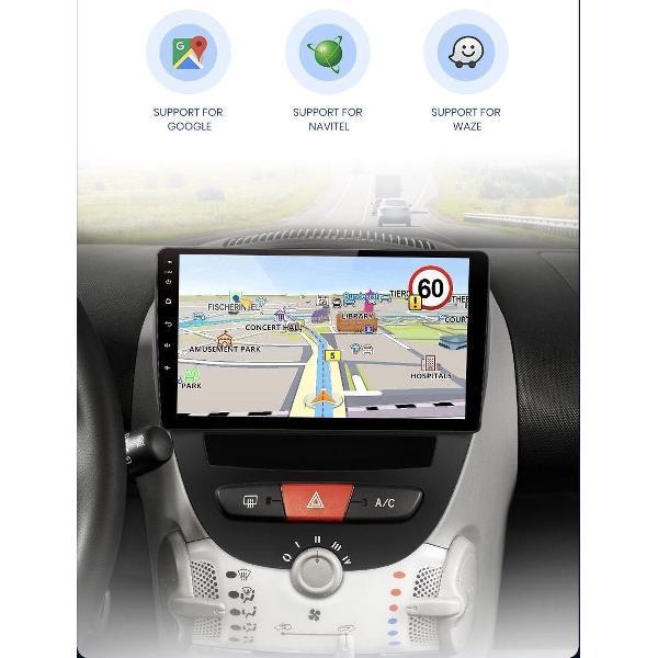 Toyota Aygo 2005-2014 Android 10 navigatie en Multimediasysteem autoradio bluetooth usb wifi 2+32GB