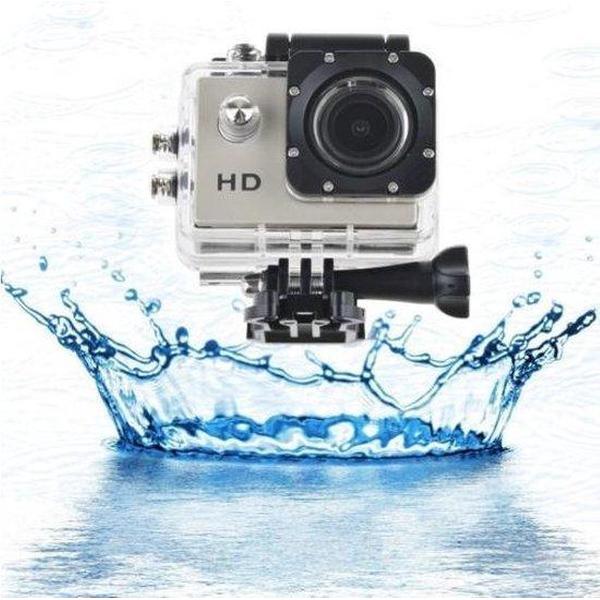 Waterdichte sports Cam Full HD 1080P H.264 1,5 inch LCD sportcamera met 170-graden groothoeklens, ondersteuning 30 m (zilver)