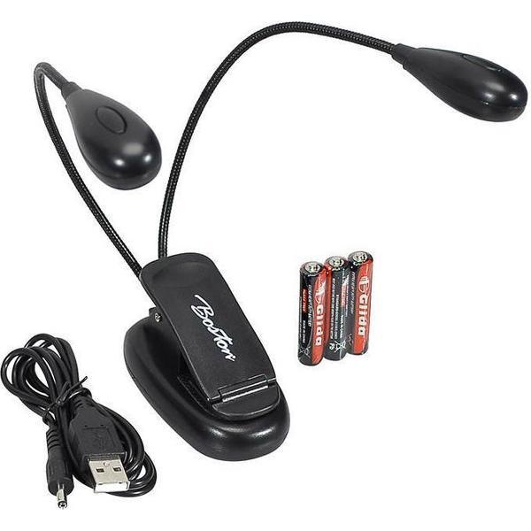 Leeslamp, boeklamp, orkest lessenaar LED lamp met 3 AAA batterijen