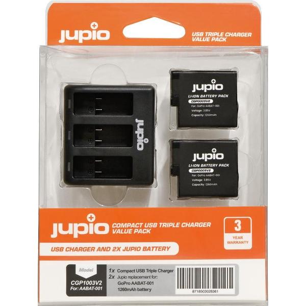 Jupio Kit: 2x Battery AABAT-001 HERO5 1260mAh + USB Dual Ch.