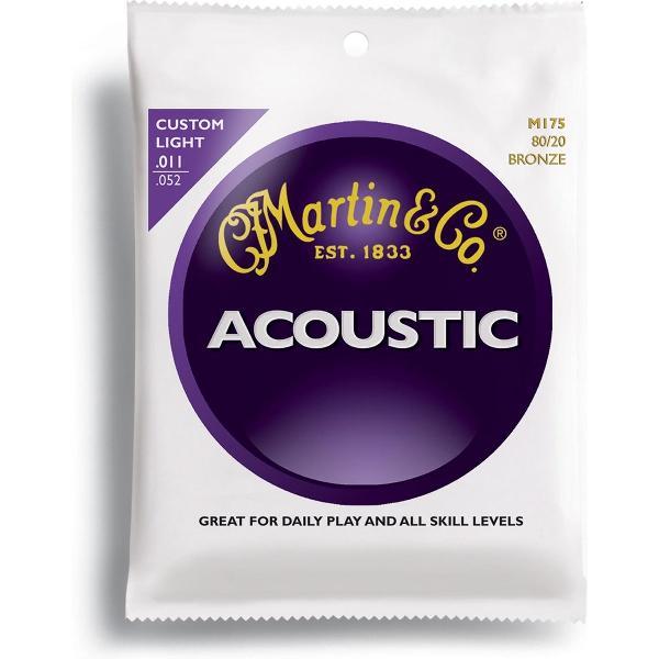 Martin Strings M175 Custom Light 011 snarenset voor akoestische gitaar