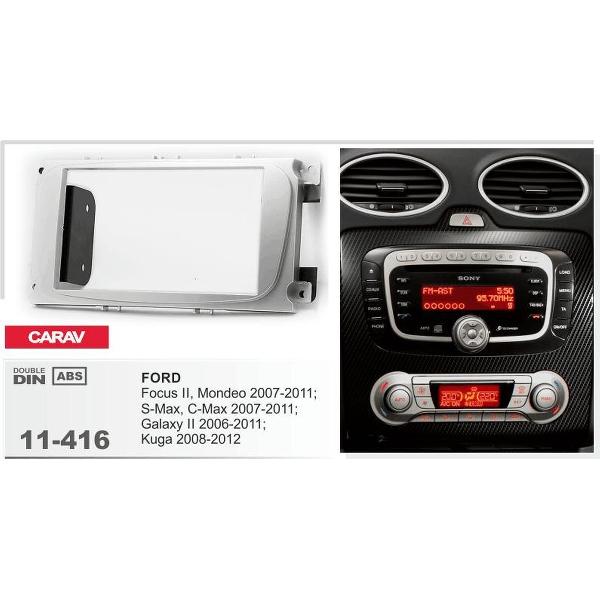 2-DIN FORD Focus II, Mondeo, S-Max, C-Max 2007-2011; Galaxy II 2006-2011; Kuga 2008-2012 (Silver) inbouwpaneel Audiovolt 11-416