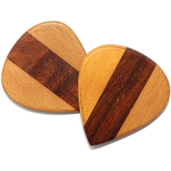 Perzik & Cocobola houten 2-pack plectrum 3.50 mm