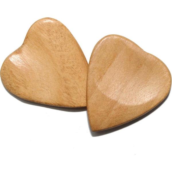 Haldina hartvormige houten 2-pack plectrum 3.00 mm