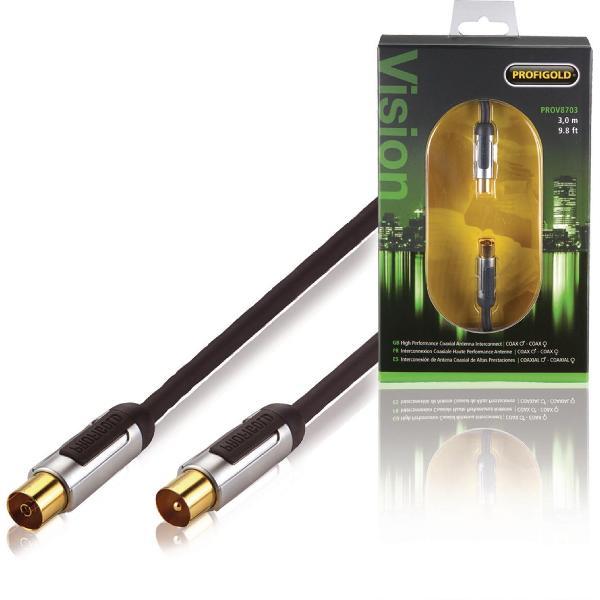 Profigold - Coax Kabel - zwart - 3 meter
