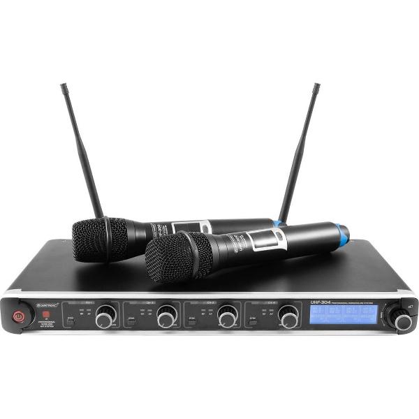 OMNITRONIC UHF-304 Draadloze microfoon set - 2 Handzenders