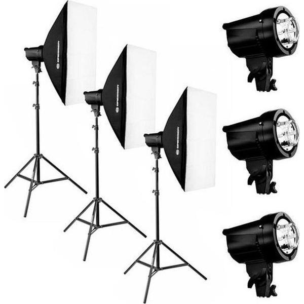 Bresser Studio Flitsset BRT-210B 3x 200W