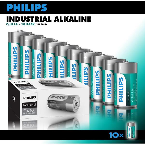 Philips Industrial C 1.5Volt / LR14 / MN1400 batterijen - 10 stuks