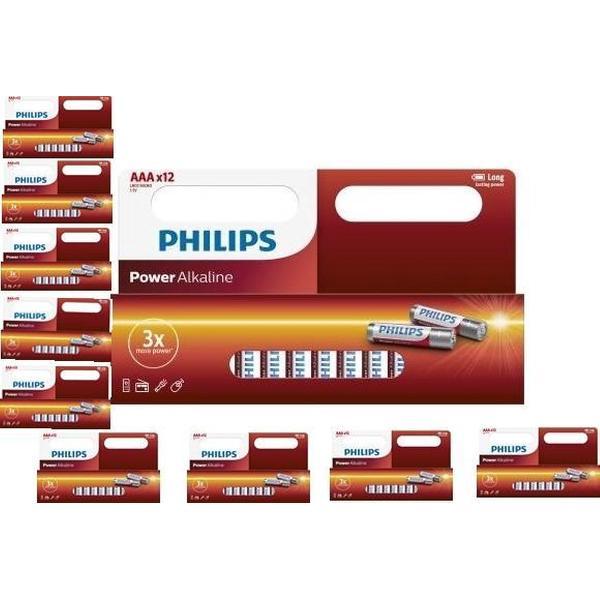 120 Stuks (10 blisters a 12st) - AAA R3 Philips Power Alkaline