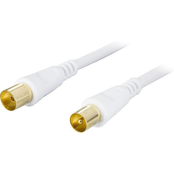 DELTACO AN-101, IEC 169-2 IEC 169-2 Wit coax-kabel, 1m
