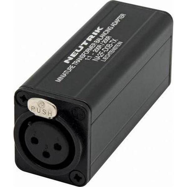 NEUTRIK - 3-POLIGE VROUWELIJKE XLR - RCA-PHONO - ZWART (NA2-F-DOB-TX)