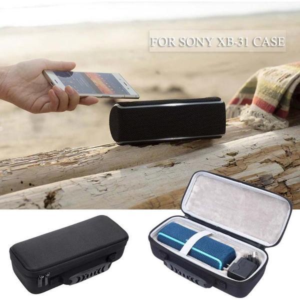 Hard Cover Carry Case Voor Sony SRS-XB30 / SRS XB31 - Zwart