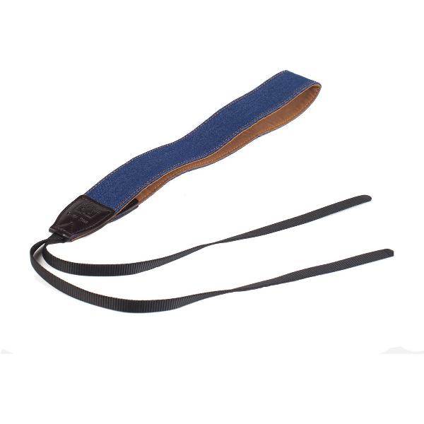 Denim Camera Schouderband / Nekriem / Camerariem - Type Cowboy Donkerblauw