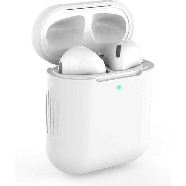 Siliconen Airpod case - Wit - Airpods Pro Hoesje - Airpods Cover - Beschermhoesje voor Apple AirPods