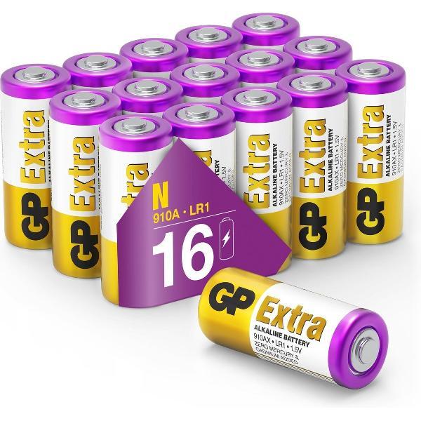 GP Extra Alkaline batterijen N Lady LR1 batterij 1.5V - 16 stuks