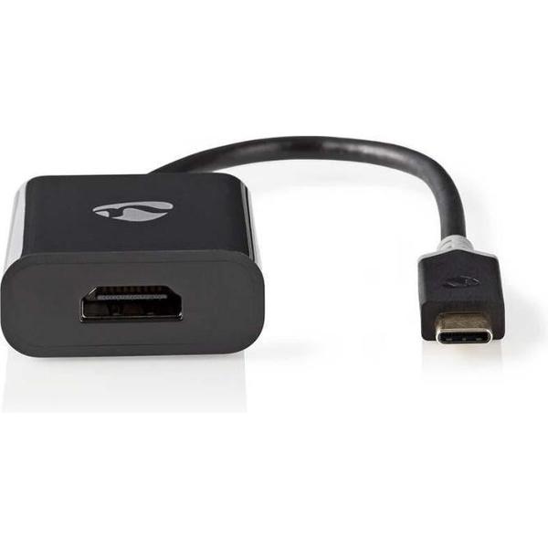 Nedis CCBP64650AT02 Usb Type-c Adapterkabel Type-c Male - Hdmi-uitgang 0,2 M Antraciet