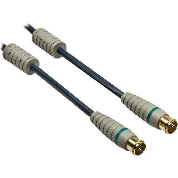 Bandridge coaxkabel met Quick F-connectoren - 1 meter