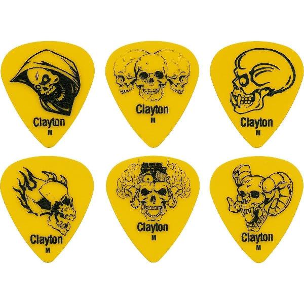 Clayton Demonic Skulls plectrums medium 12 pack