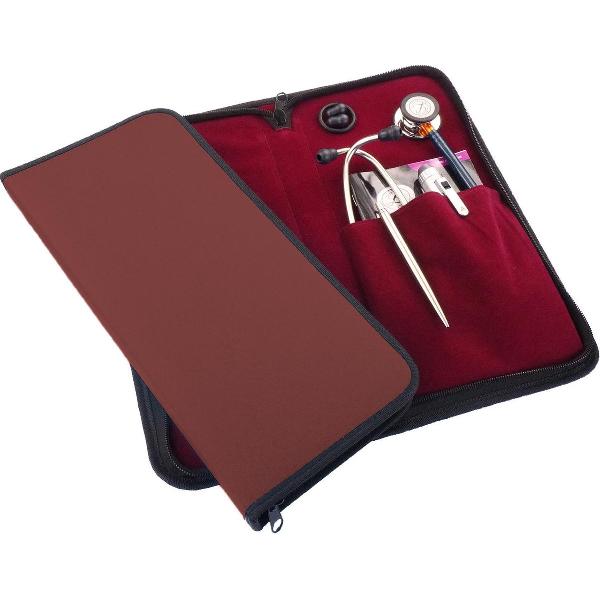 Opberg / transporthoes stethoscoop, o.a. voor Littmann - Bordeauxrood