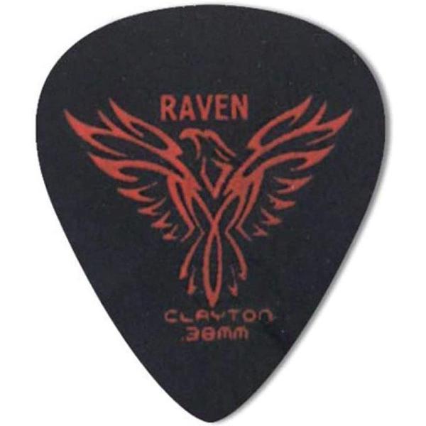 Clayton Black Raven standaard plectrums 0.38 mm 6-pack
