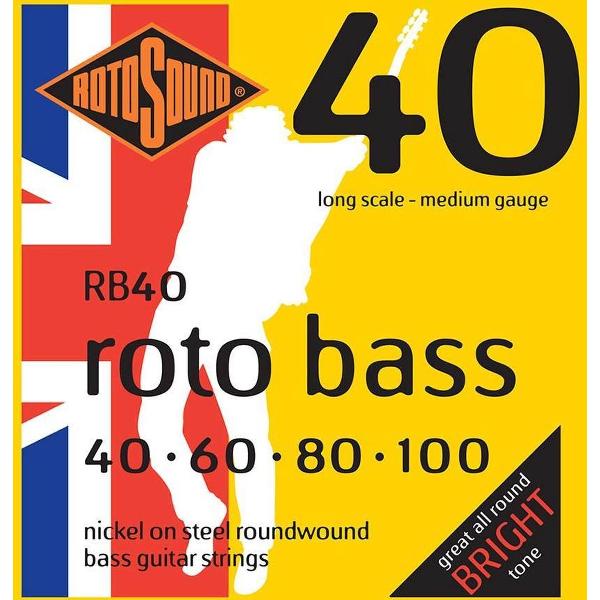 Snarenset basgitaar Rotosound RB40 nickel on steel roundwound Medium