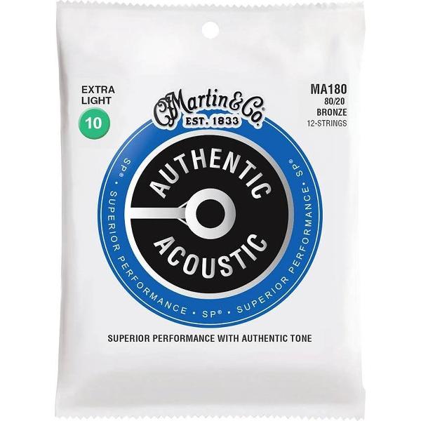 Snarenset akoestisch Martin MA180 80/20 bronze 12-snarig Extra Light