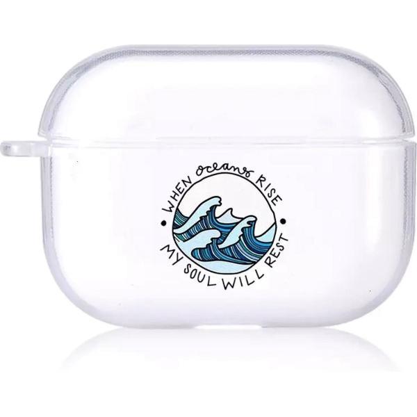 Ocean Airpods Pro Case - Valbescherming Airpods Pro - Airpods Pro Case Cover - Soft Case - Airpods Pro Hoesje - Ocean - Oceaan.