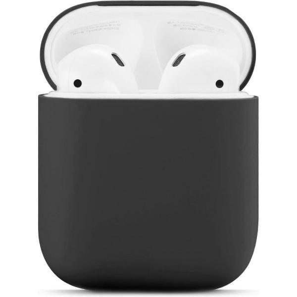 Bee's - Airpods Hoesje Siliconen Case - Zwart - Soft Case - Flip Cover - Airpods Case - Airpods 1 - Airpods 2