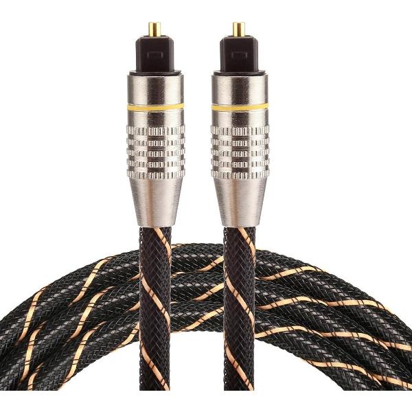 ETK Digital Optical kabel 1 meter / toslink audio male to male / Optische kabel nylon series - zwart